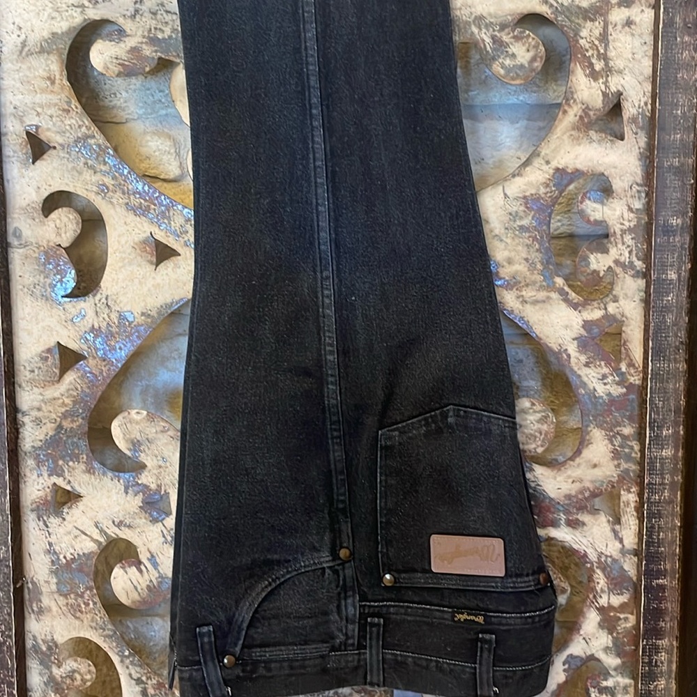 Black, starched, wrangler original 30X34